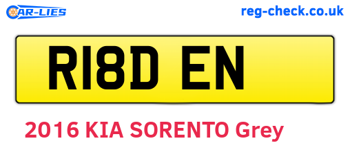 R18DEN are the vehicle registration plates.