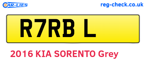 R7RBL are the vehicle registration plates.