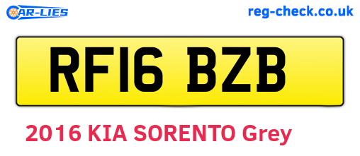 RF16BZB are the vehicle registration plates.