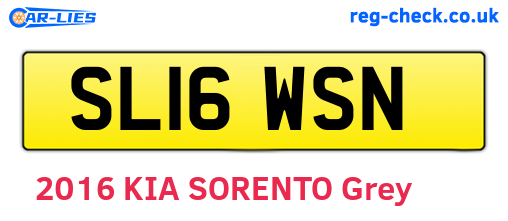 SL16WSN are the vehicle registration plates.