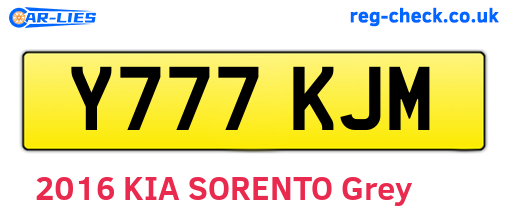 Y777KJM are the vehicle registration plates.