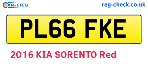 PL66FKE are the vehicle registration plates.