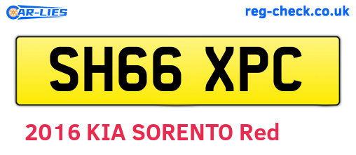 SH66XPC are the vehicle registration plates.