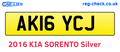 AK16YCJ are the vehicle registration plates.