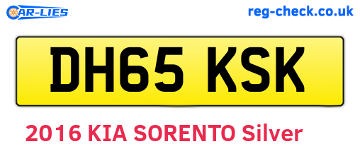 DH65KSK are the vehicle registration plates.