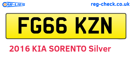 FG66KZN are the vehicle registration plates.