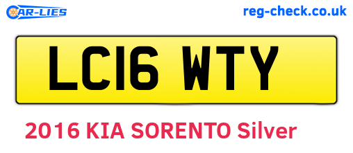 LC16WTY are the vehicle registration plates.