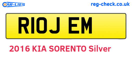R10JEM are the vehicle registration plates.