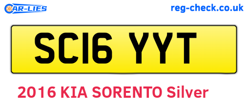 SC16YYT are the vehicle registration plates.