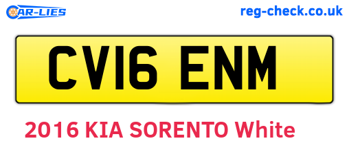 CV16ENM are the vehicle registration plates.