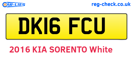 DK16FCU are the vehicle registration plates.