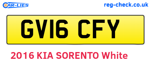GV16CFY are the vehicle registration plates.