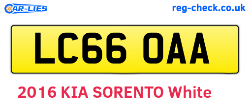 LC66OAA are the vehicle registration plates.