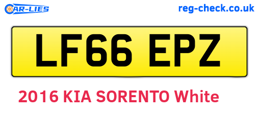 LF66EPZ are the vehicle registration plates.