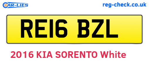 RE16BZL are the vehicle registration plates.