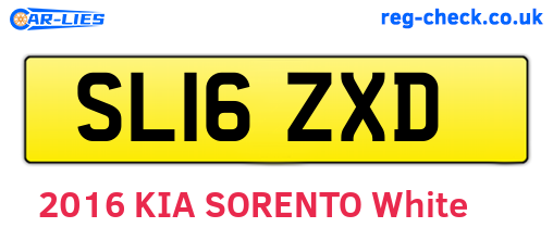 SL16ZXD are the vehicle registration plates.