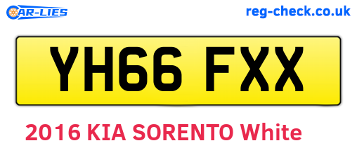 YH66FXX are the vehicle registration plates.