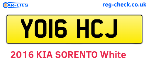 YO16HCJ are the vehicle registration plates.