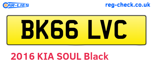 BK66LVC are the vehicle registration plates.