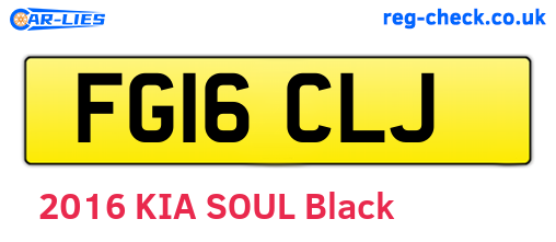 FG16CLJ are the vehicle registration plates.