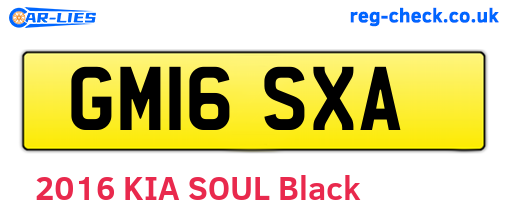 GM16SXA are the vehicle registration plates.