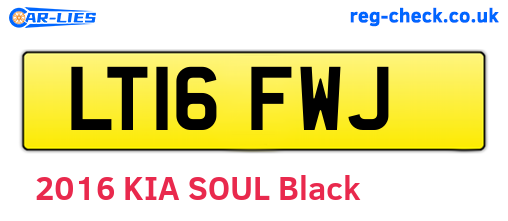 LT16FWJ are the vehicle registration plates.