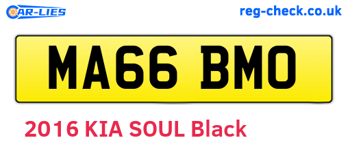 MA66BMO are the vehicle registration plates.