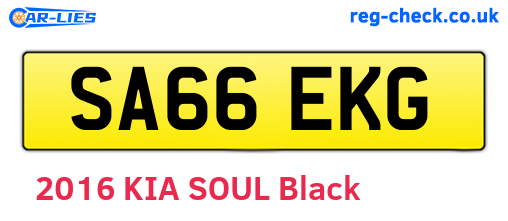 SA66EKG are the vehicle registration plates.