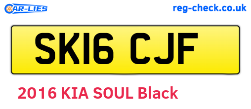 SK16CJF are the vehicle registration plates.