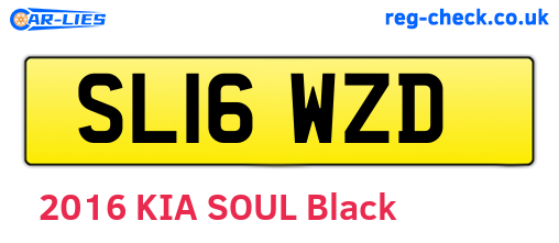 SL16WZD are the vehicle registration plates.