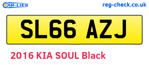SL66AZJ are the vehicle registration plates.