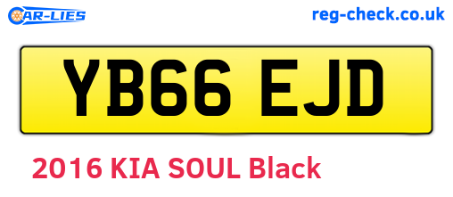 YB66EJD are the vehicle registration plates.