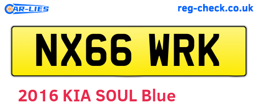 NX66WRK are the vehicle registration plates.