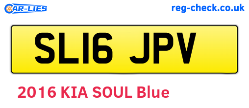SL16JPV are the vehicle registration plates.