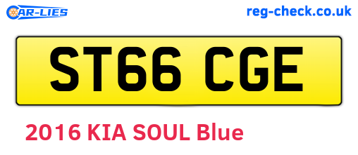 ST66CGE are the vehicle registration plates.