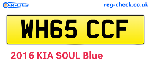 WH65CCF are the vehicle registration plates.