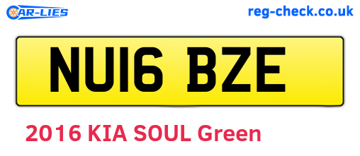 NU16BZE are the vehicle registration plates.