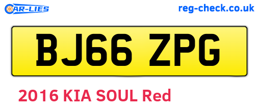 BJ66ZPG are the vehicle registration plates.