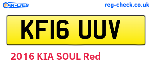 KF16UUV are the vehicle registration plates.