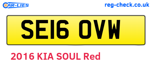 SE16OVW are the vehicle registration plates.