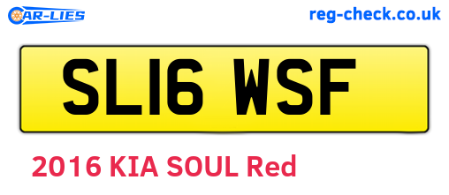 SL16WSF are the vehicle registration plates.