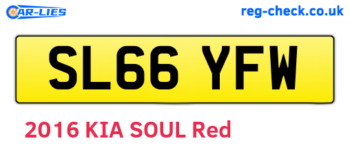 SL66YFW are the vehicle registration plates.