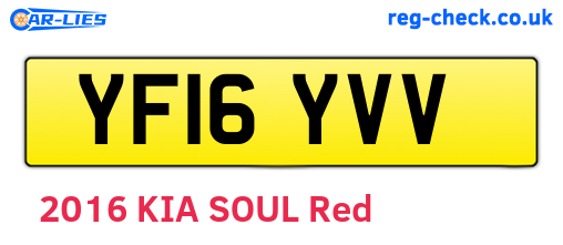 YF16YVV are the vehicle registration plates.