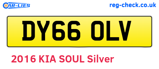 DY66OLV are the vehicle registration plates.
