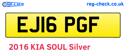 EJ16PGF are the vehicle registration plates.
