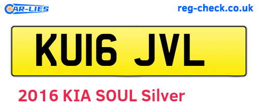 KU16JVL are the vehicle registration plates.