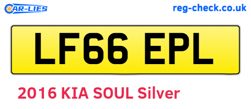 LF66EPL are the vehicle registration plates.