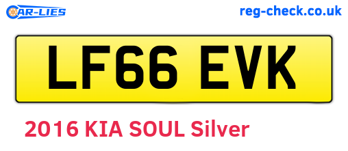 LF66EVK are the vehicle registration plates.