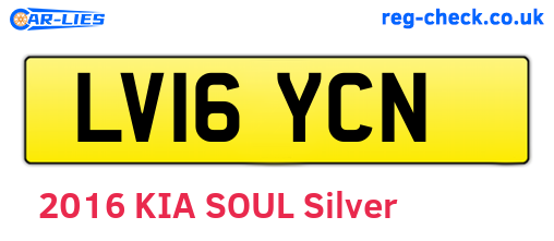LV16YCN are the vehicle registration plates.