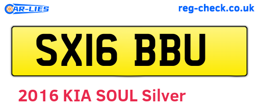 SX16BBU are the vehicle registration plates.